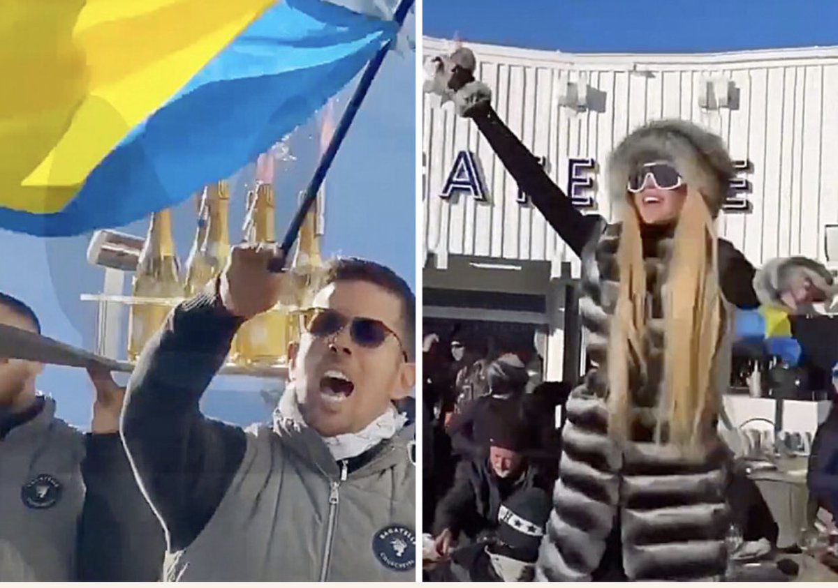 @DrewPavlou You probably missed the amount of vidéos, this winter, with young and rich ukrainians having fun in Courchevel ski station, drinking expensive champagne. Someone said sad and really immoral ? @DrewPavlou any comment ?