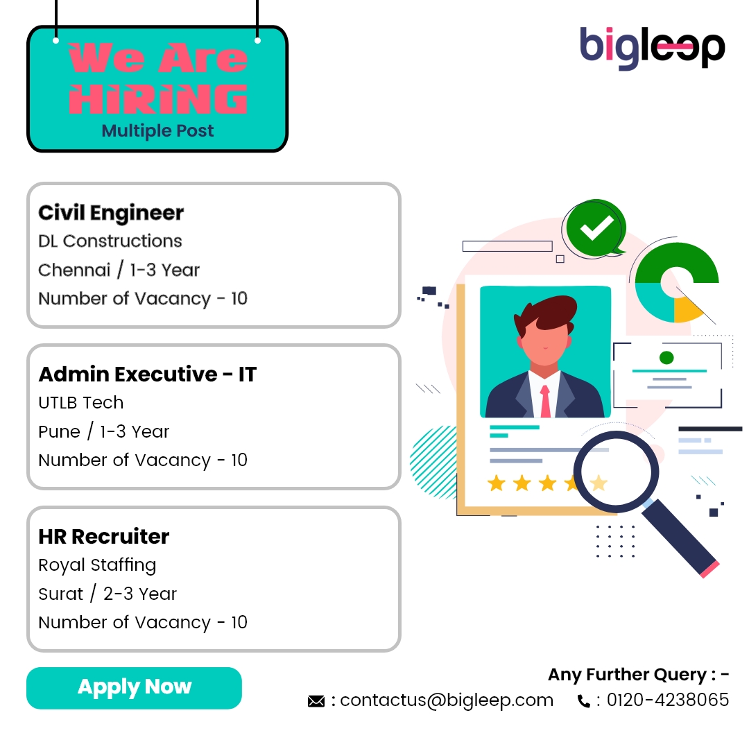 Private Job Posts

Hi,
Post your resume to search and apply for the latest govt & private Sector job vacancies in India
Apply Now: bigleep.com

#currentjobsinkashmir #schooljobs #kashmirjob #teacherposts #privatesectorvacantpositions #careeropportunities #govtjobs