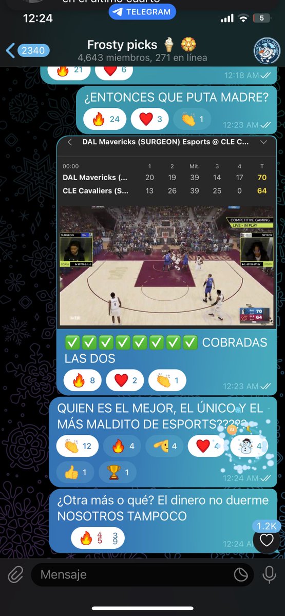 ¿Qué puedo decirles? 

EL MEJOR, EL ÚNICO Y EL MÁS MALDITO DE LOS ESPORTS

EL REY JAMÁS PERDERÁ EL TRONO 

Ganando GRATISSSS ✅✅✅

T.me/fr0stxr