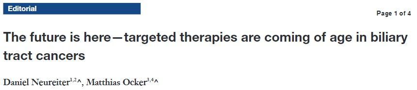 I'm happy to share that our latest editorial on targeted therapies in biliary tract cancers is now published:
dx.doi.org/10.21037/c
#cancer #oncology #precisionmedicine #targetedtherapy #precisiononcology #biliarytractcancer