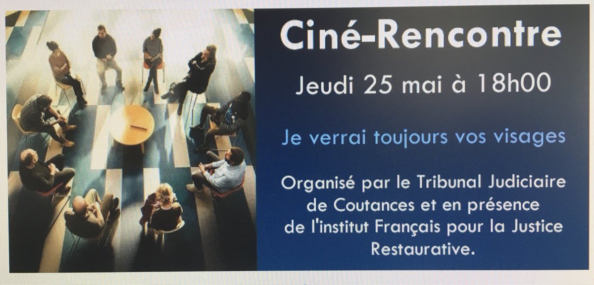 Réflexions, questions et échanges riches avec les spectateurs autour de la justice restaurative et de la Justice, tout simplement.
🙏 au cinéma le Long Court
🙏 à Mme Legrand, vice-présidente de l’IFJR, pour sa présence 
🙏 au SPIP 50 pour sa participation