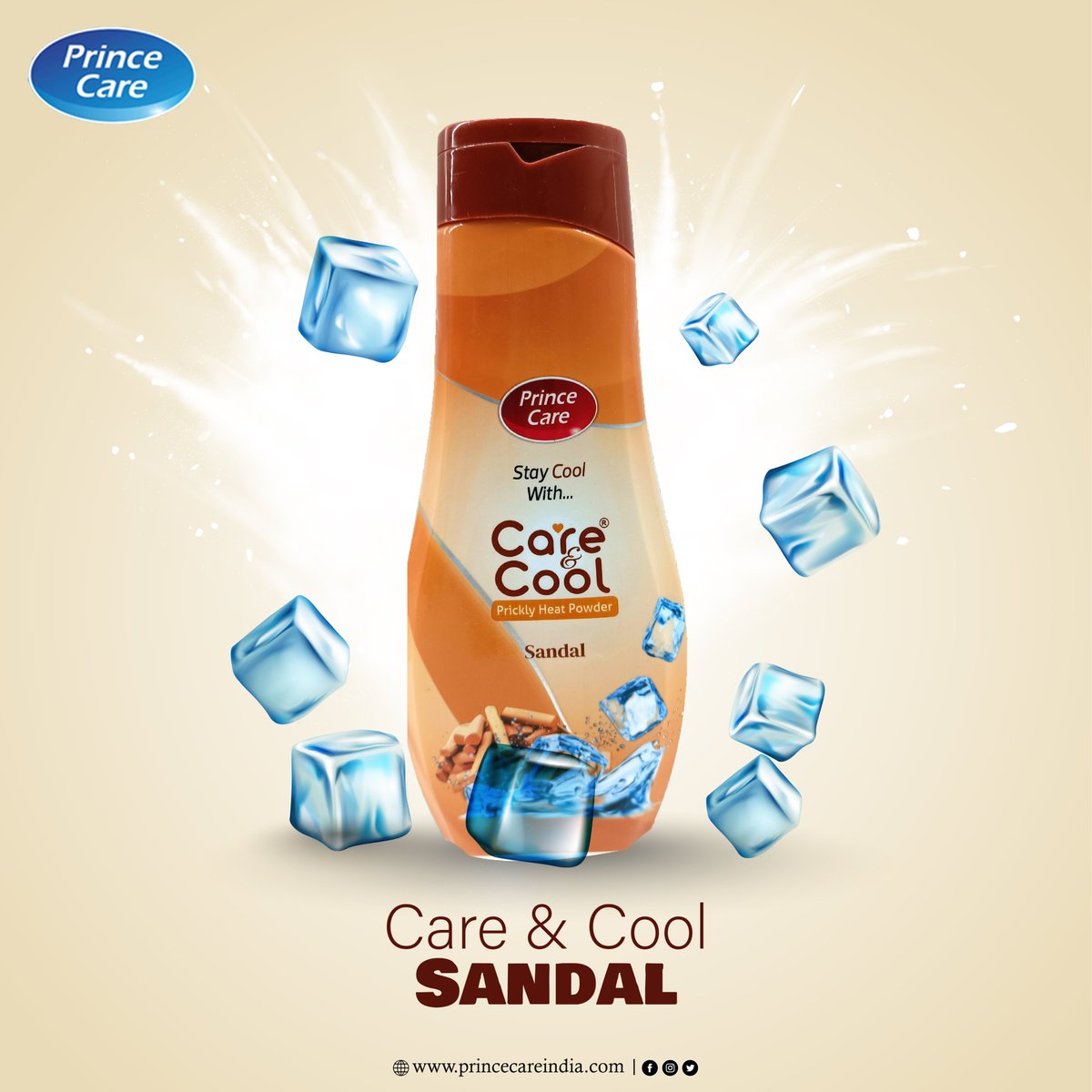 Care & Cool Prickly heat powder designed to provide relief from the discomfort of heat rashes and skin irritation caused by excessive sweating. Also available in every ones favorite aromatic sandal frangrance. 

.
Buy from your nearest pharmacy today.