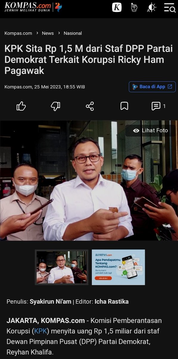 SELAMAT DATANG di "TANAH HAMBALANG" | Lumayan 1,5 Miliar. 😁
.
.
<a href="/PDemokrat/">Partai Demokrat</a> memang "Legend" untuk hal - hal tertentu.

Sedang tidak berkuasapun, masih "gemar menabung", apalagi jika ada celah sedikit saja utk berkuasa, pasti bisa lebih "gemar menabung". 

Jika pertanyaannya ;