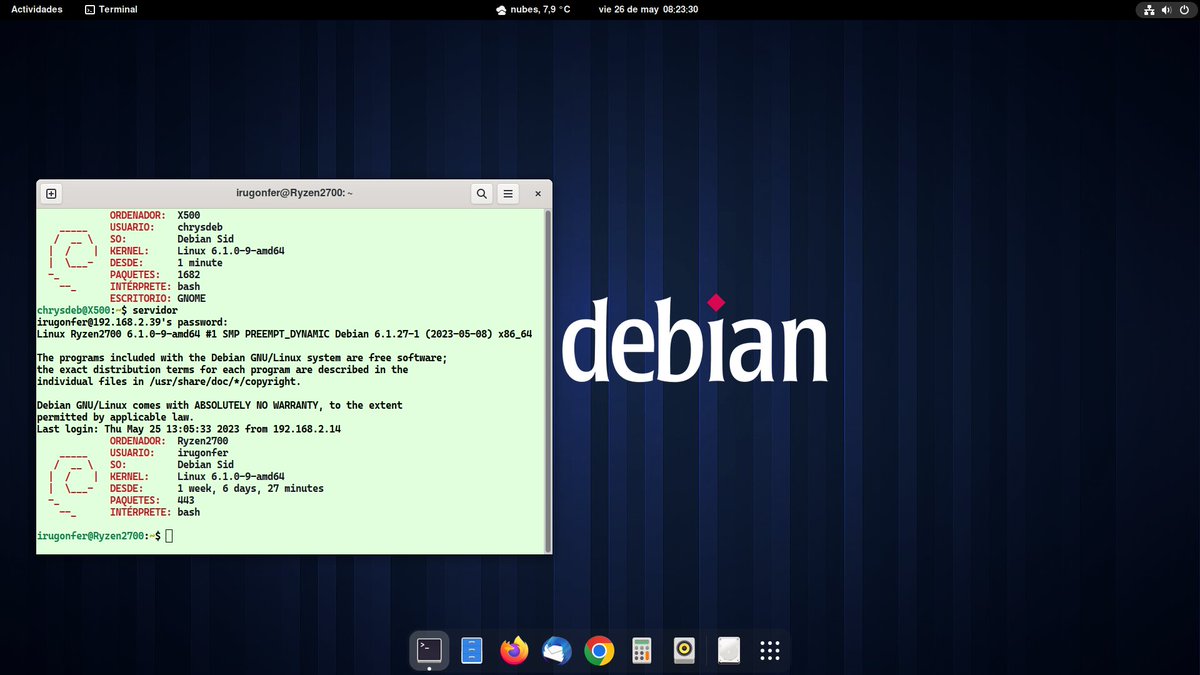 #ViernesDeEscritorio #debian #openSUSE #GNU #Linux #Gnome