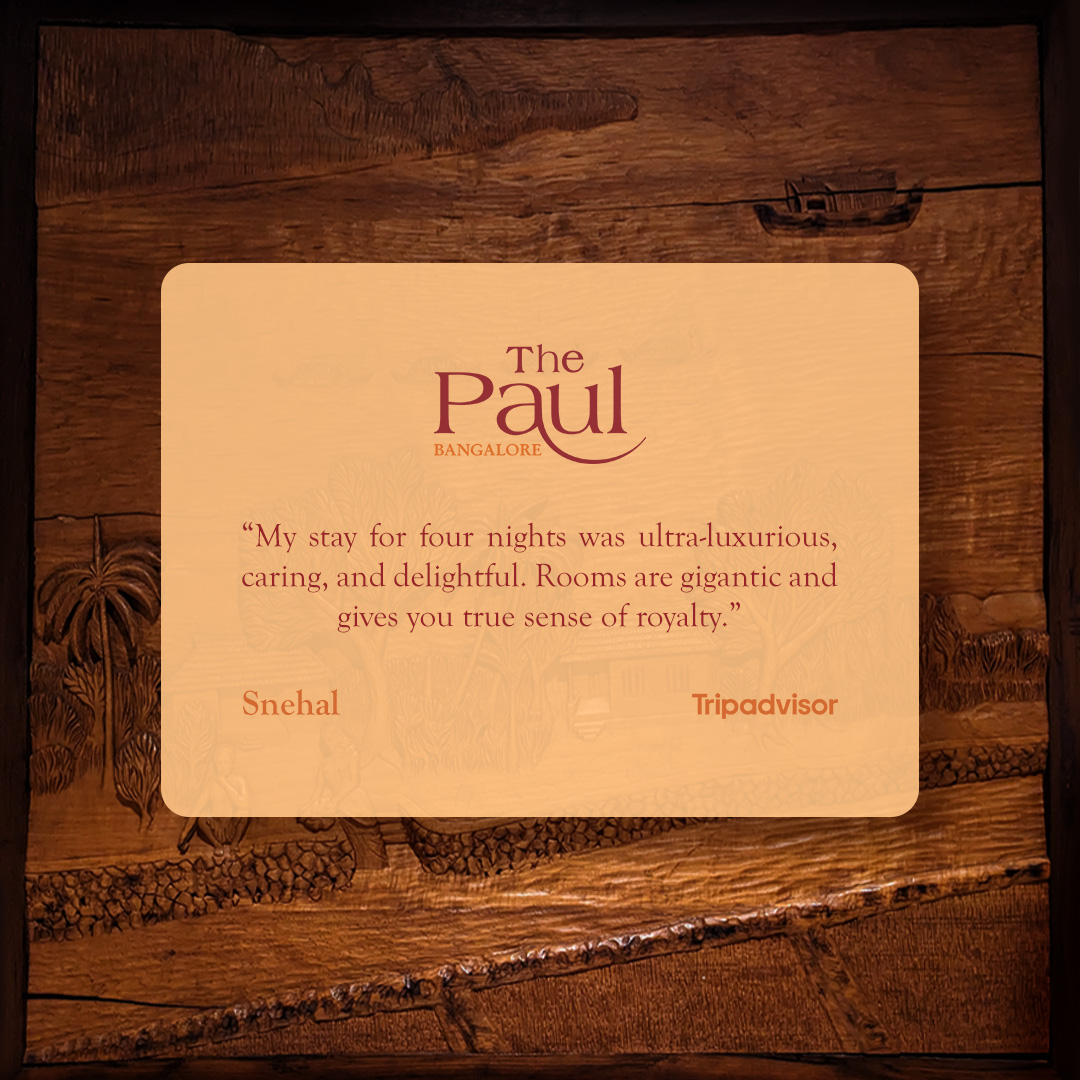 Thank you for choosing #ThePaulBangalore and taking the time to share your experience with us. We're delighted to hear that you enjoyed your stay and look forward to welcoming you back soon!

#PaulJohn #ThePaulBangalore #PaulJohnHotels #LuxuryHotel #LuxuryStay #LuxuryGetaway