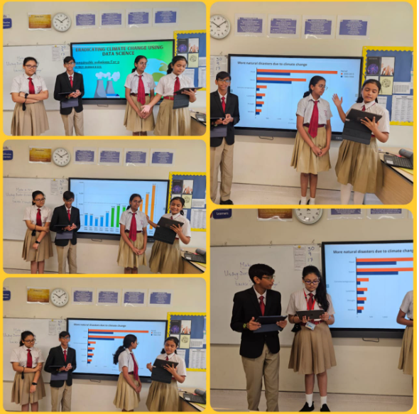 "Climate change is real. The science is compelling. And the longer we wait, the harder the problem will be to solve."
Ted Talk on " Using Data Science to Tackle Climate Change" by grade 8B students #mathweek <a href="/gemsnms_alkhail/">GEMS NMS Alkhail</a> <a href="/nmsmiddleschool/">GNMS_Middle School_RUNWAY</a> 
<a href="/Fatima_Martin/">Fatima Martin</a> <a href="/JayarajVenetia/">Venetia Jayaraj</a>