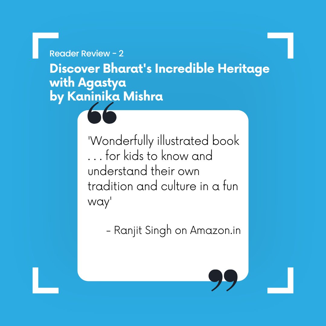And reader's reviews of <a href="/KaninikaMishra/">Kaninika Mishra</a>'s Discover Bharat's Incredible Heritage with Agastya have started coming in!
#newreleases 
#summerreading #summerreads
#discoverwithagastya #kaninikamishra
#chapterbooksforkids
#indiankidlit #indianchildrensbooks
#bharat #ponytalebooks