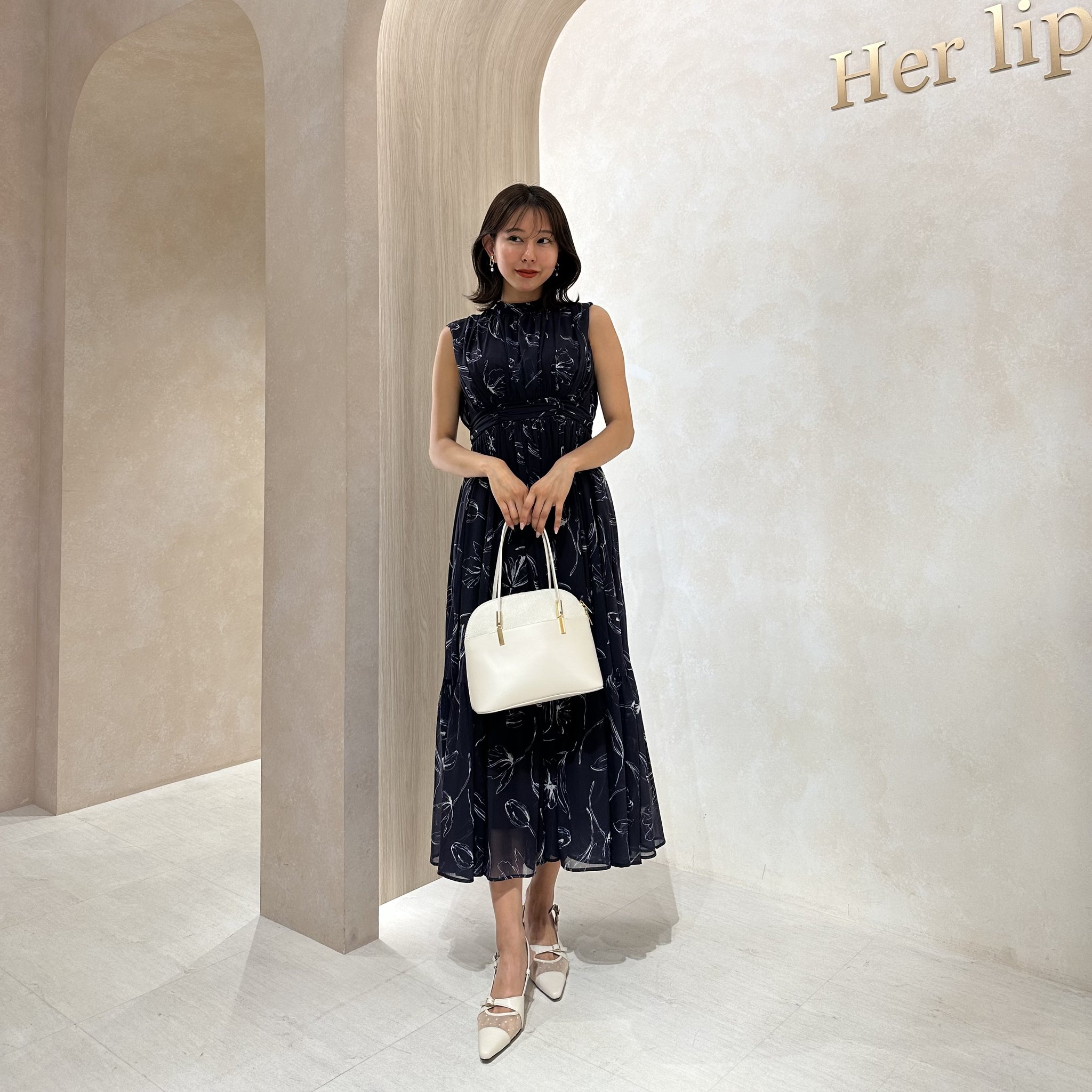 Herlipto> Tulip Chiffon Long Dress