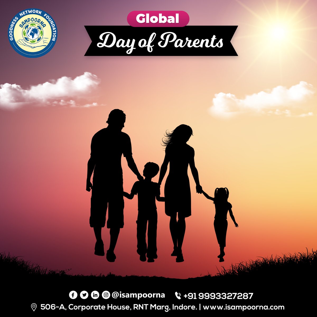 On the Global Day of Parents, let's celebrate the beautiful bond that holds us together. Cherish your parents and make them feel loved and appreciated. 💞🌍

#GlobalDayofParents #FamilyBonds #familyforever #charity #isampoorna