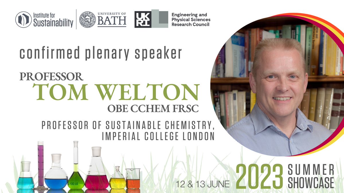 ⏰ Just over 2 weeks left to welcome you to our flagship event! Come along and find out more about #sustainablechemistry with Prof Tom Welton @imperialcollege @impchemistry 

Registration & progamme 👉…summer-showcase-2023.eventbrite.co.uk #NetZero #events

#sustainability #netzero #events