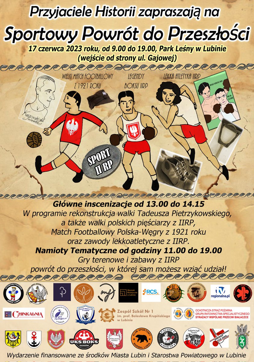 #TwitterZL zapraszamy 17 czerwca do Parku Leśnego w Lubinie na Sportowy Powrót do Przeszłości. 

Za RT będziemy wdzięczni, a atrakcji i spotkań z wieloma ludźmi nie zabraknie.