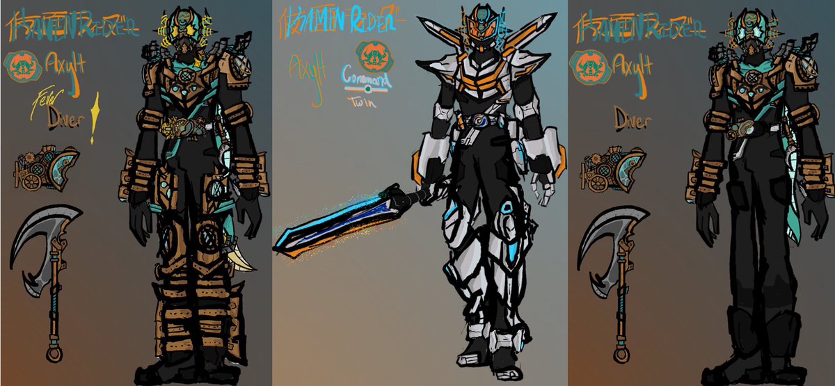 aSilvercomet's tweet image. I wanted to post my Geats oc. This is Kamen Rider Axylt!