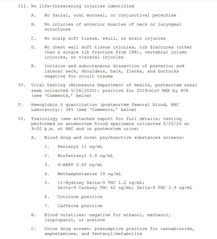 George Floyd full #autopsy released. Says “no life threatening injuries identified.” 🙃
Autopsy concludes #GeorgeFloyd died from #OVERDOSE.

#USA #GeorgeFloydAnniversary #JusticeMatters