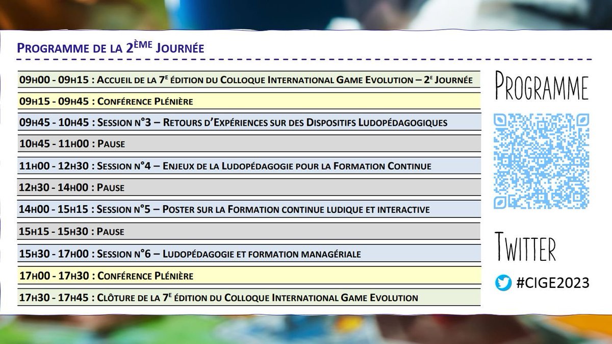 C'est parti pour la 2ème journée du #CIGE2023 ! Plus de 320 personnes uniques présentes hier ! Un Record. Lets'go pour la deuxièeme journée pour parler de #ludopédagogie #jeu et #esport ! <a href="/umontpellier/">Université de Montpellier</a> <a href="/PushStartGame/">Push Start</a> <a href="/afjv_twit/">AFJV</a> <a href="/ActuFNEGE/">FNEGE</a> @AssoAim <a href="/philippelid/">Philippe Lépinard</a>