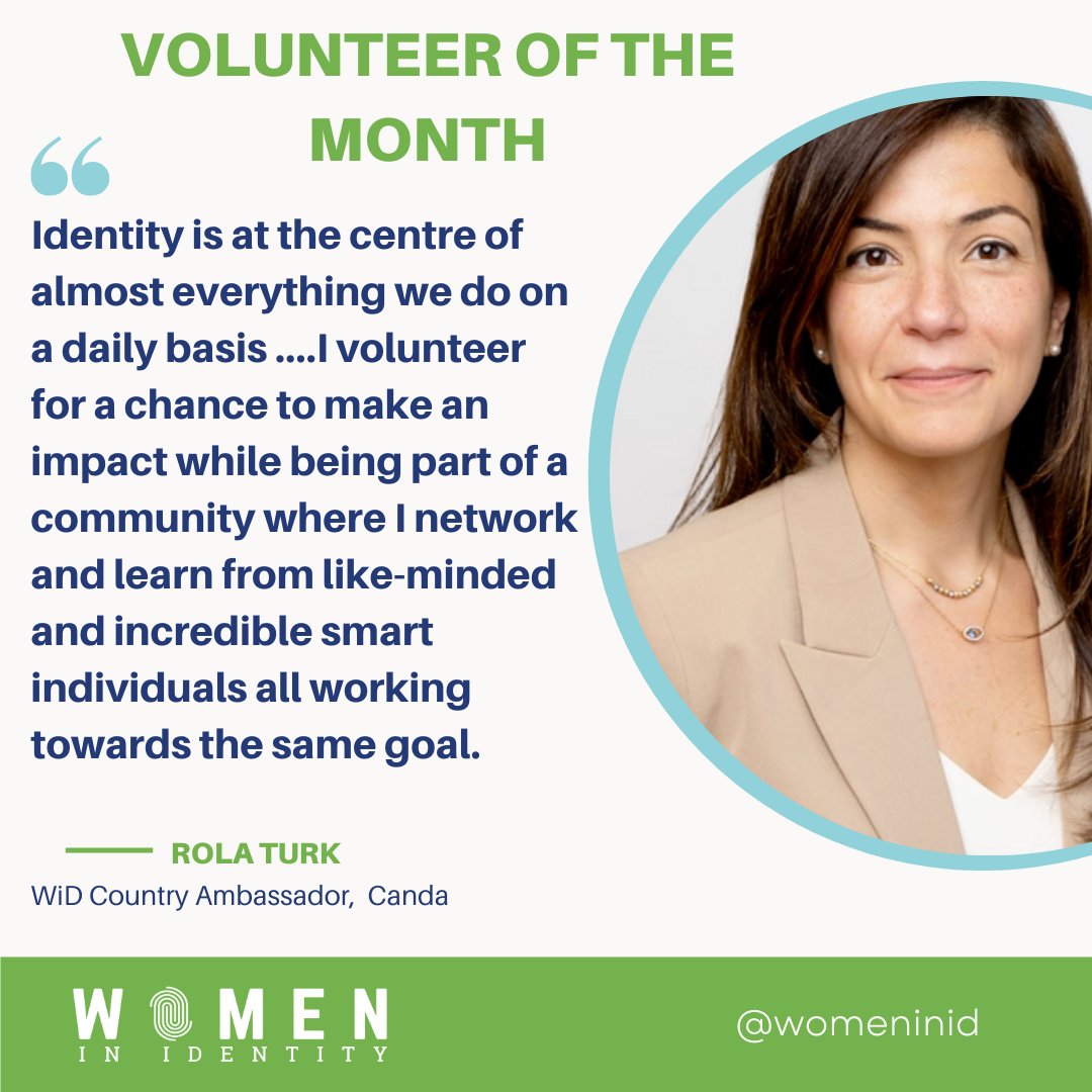 This May, we are highlighting @rolaturk as the @WomeninID Volunteer of the month! Rola has been volunteering for WiD as the country ambassador for Canada since March 2022. 

Thank you for your hard work and support Rola! 🙌

#WomeninID #ForAllByAll #DiversityByDesign #DEI