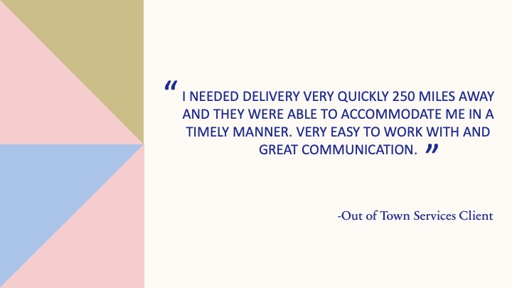 We're a 'Dallas' courier, but we'd go anywhere for you!🤩

⭐️⭐️⭐️⭐️⭐️

#FiveStarFriday #FiveStarService #CustomerReview