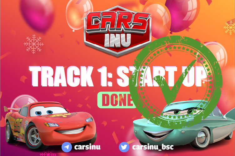 CarsInu_BSC's tweet photo. 🔼We done track 1: Start up🔼
✔️ Concept & Plan
✔️ NFT Developement
✔️ Documentation
✔️ Social Release: Telegram, Twitter
✔️ Marketing Phase 1
✔️ 2000 member telegram
Next step track 2: Speed Up - https://t.co/35rHwHb6Wi
#CarsInu #DoneTrack1 #ToTheMoonAndBeyond https://t.co/UfWBFR2SPP