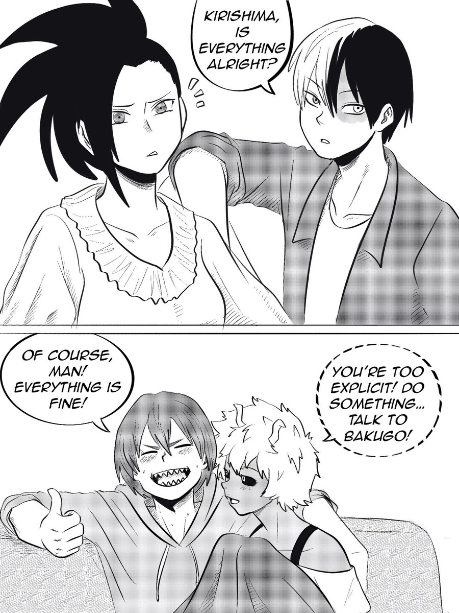 giusto_art's tweet photo. I CAN’T BELIEVE I DIDN’T TWEET THAT!
A soft smut comic I made a few months ago starring the #bakusquad and #kirimina.
Enjoy! 

Part 1/2 https://t.co/twzTxwjAJa