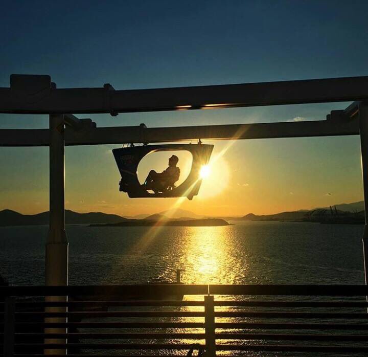 Happy weekend eve folks. #fridayflashback to our Carnival Vista cruise in her inaugural season in 2016 around the Med. Vista was the first Vista Class ship in the Carnival fleet and the first with this “Skyride” attraction. #cruise #carnival #vista #cruisevlogger