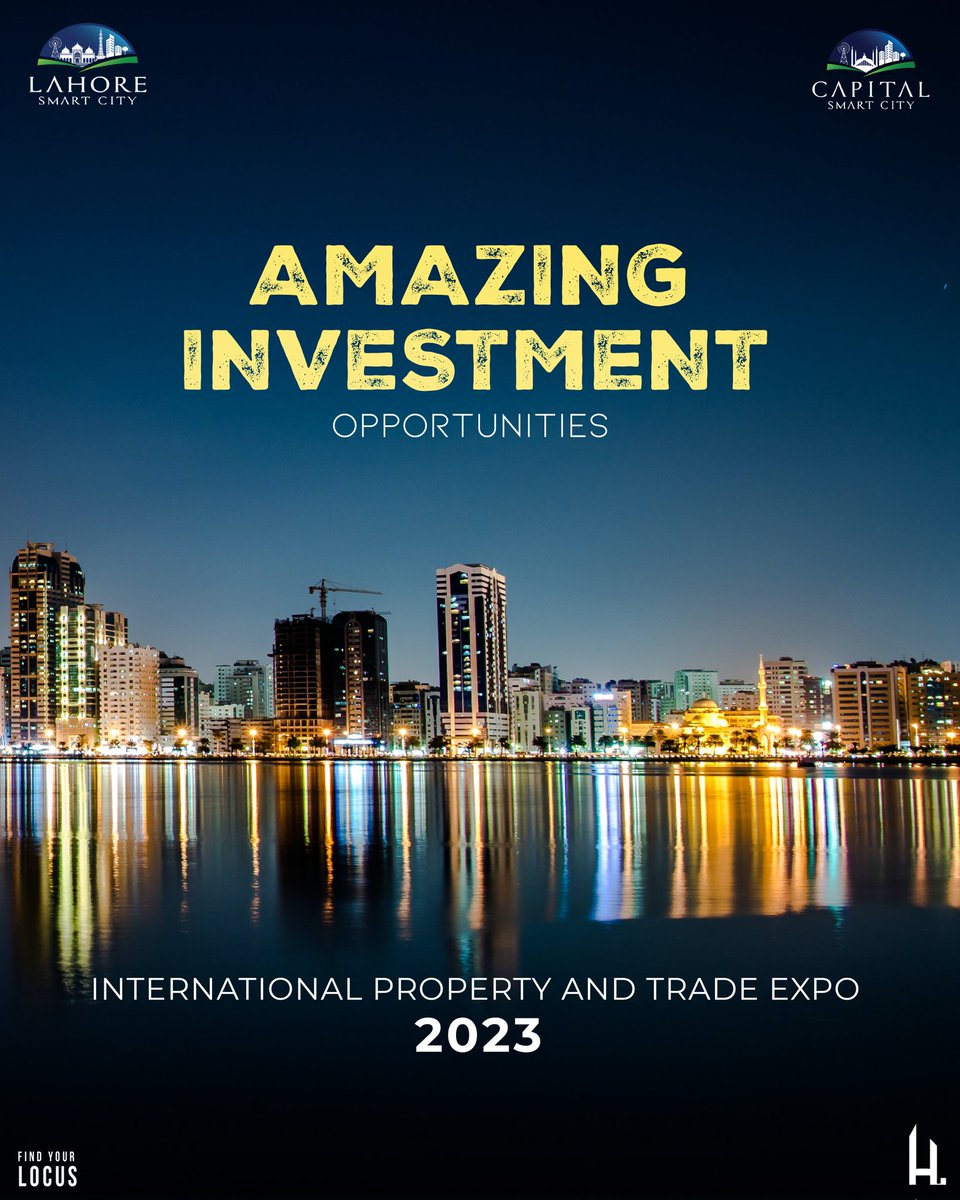 Find us and discover a world of endless investment opportunities with us at the *International Property and Trade Expo 2023*

#HDotExperience #FindYourLocus #HDot #lahoresmartcity #capitalsmartcity
