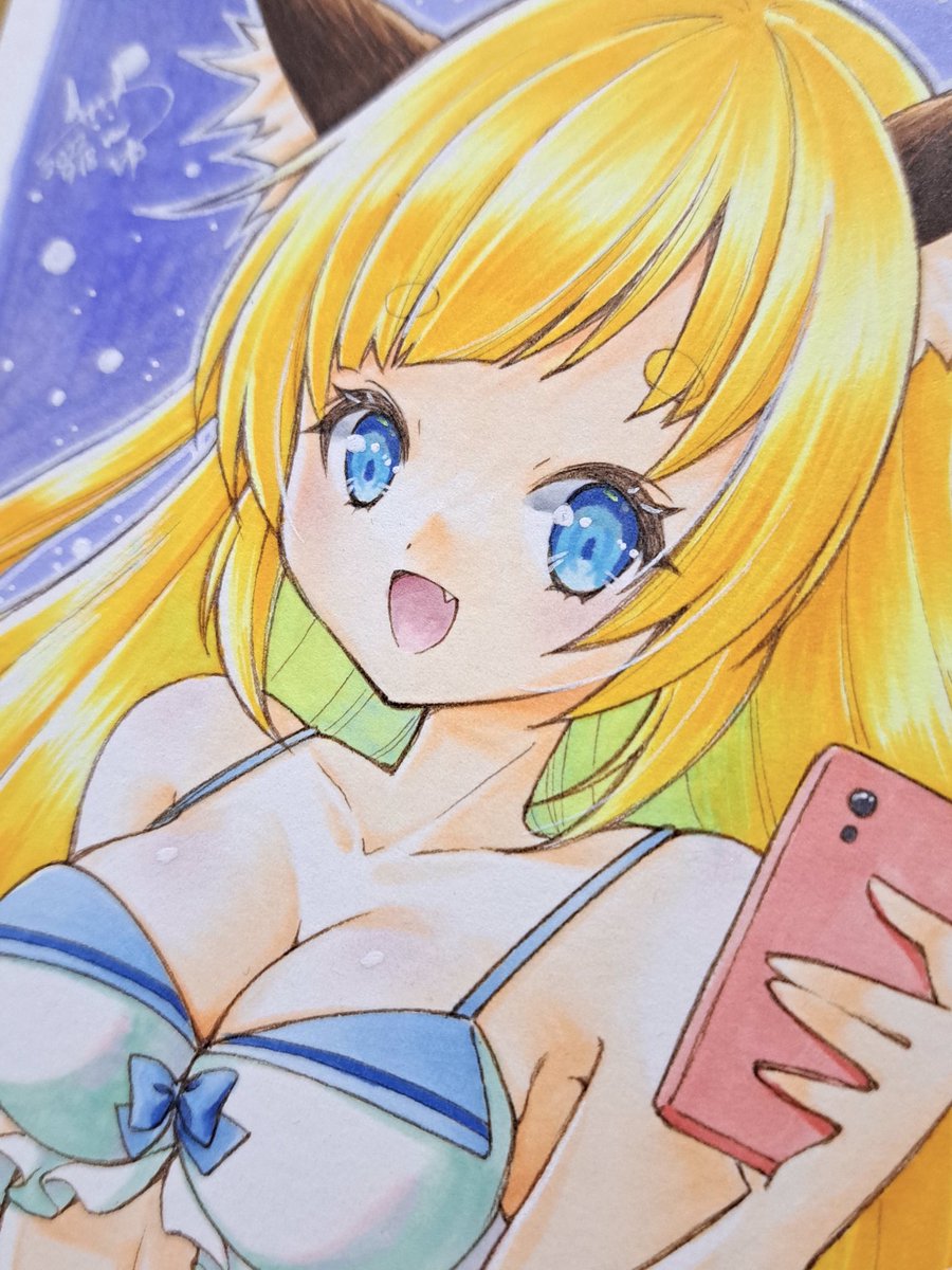 「去年の冬コミ新刊裏表紙絵狐ちゃん、超同人祭からお迎え可能にする予定です #アナロ」|ささつゆ🦊5/5【COMITIA144】H28b📚5/6【A40】参加のイラスト