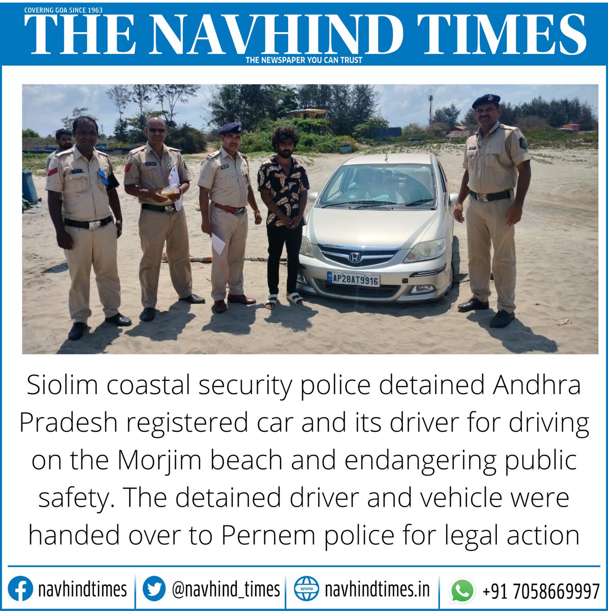 Navhind_Times's tweet image. #recklessdriving #morjimbeach #GoaNews #goapolice #NavhindTimes