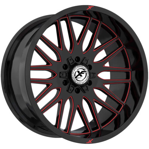 ad eBay - 4-XF Off-Road XF-240 24x12 6x135/6x5.5' -44mm Black/Red Wheels Rims 24' Inch ebay.com/itm/3049535315…