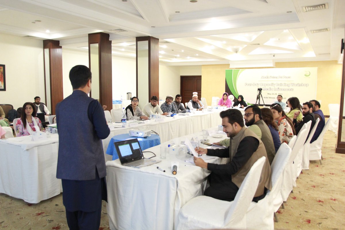 pefglobal's tweet photo. Dr. Muhammad Hussain delivered a session titled "Peace Building: why  and How" as part of a four-day capacity building workshop for media influencers. During the session, Dr. Hussain provided an insightful overview of the reasons behind the importance of peacebuilding Society. https://t.co/rHnModGG1d