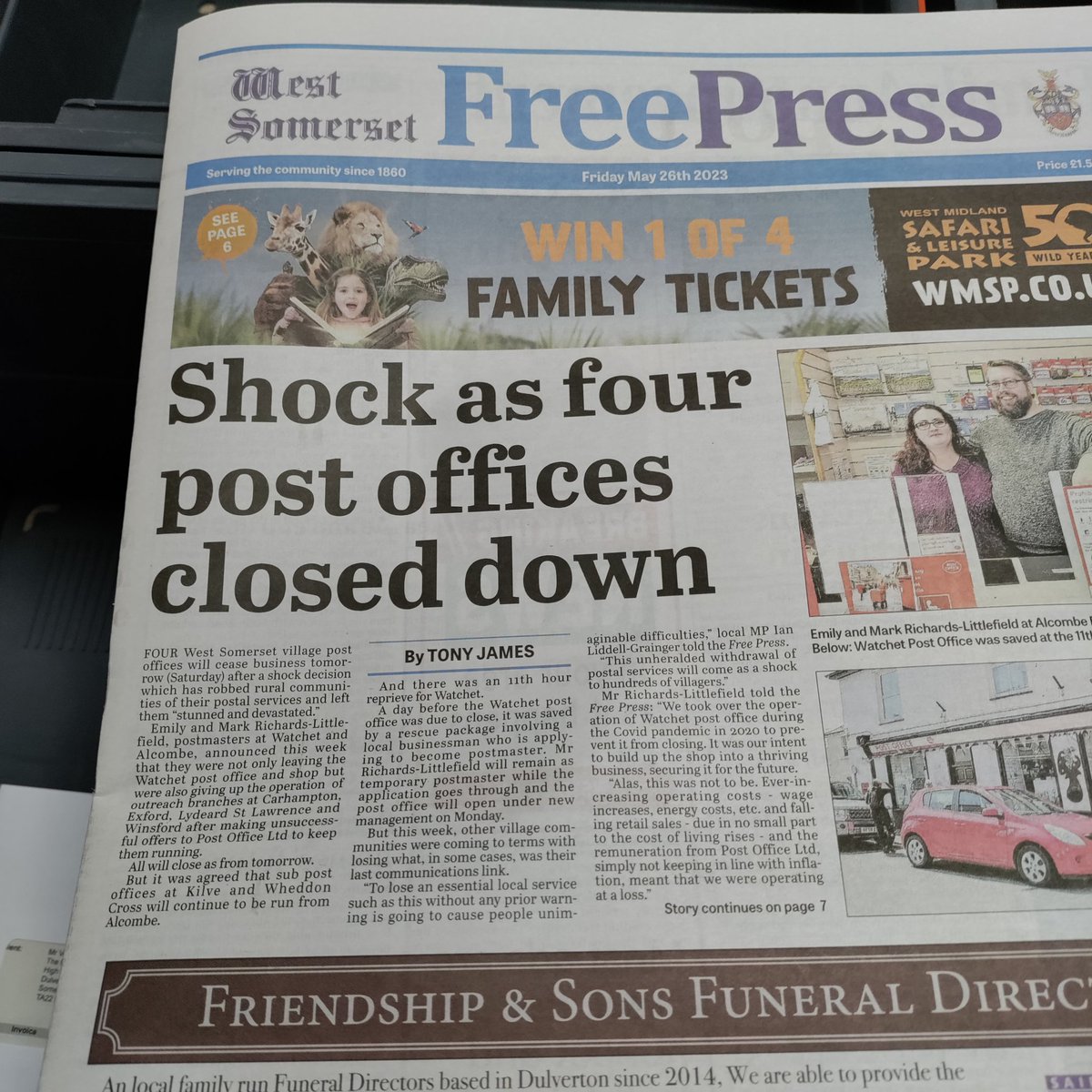 CDubery's tweet image. There will be three more outreaches closing at the end of September when I stop mine. #PostOfficeScandal