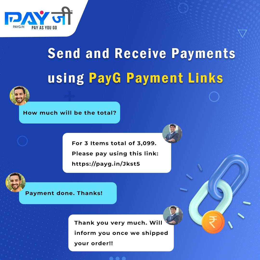 Collect instant payments anywhere with PayG’s hassle-free payment links. No website or app is needed!

Sign Up Now ⏩⏩ bit.ly/3ar862B

#payg #payments #paymentlink #paymentgateway #digitalpayments #onlinepayments #fintech #creditcard #paymentoptions