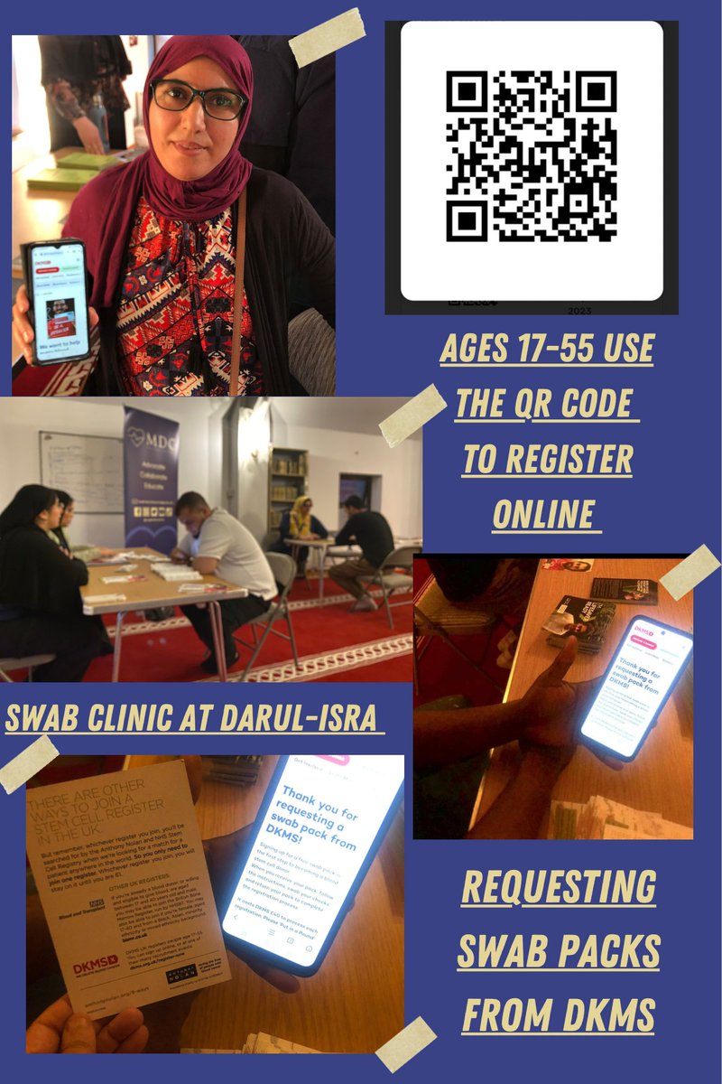 We signposted people above the age of 30-55 to @DKMS_uk 
Our dedicated volunteers also helped many potential donors to request home swab kits from @DKMS_uk 
Ages 17-55 ,use the QR code in the poster to register online.
#you2cansavelives