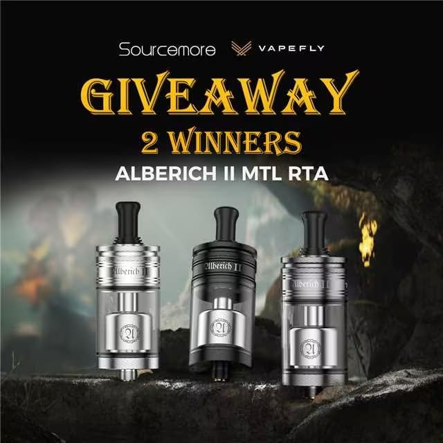 GIVEAWAY TIME

Here comes Vapefly & Sourcemore Giveaway!

Terms & Conditions 👉sourcemore.com/vapefly-alberi…

Stand a Chance to Win🎁
❤Good Luck!

⚠ Warning: The device is used with e-liquid which contains addictive chemical nicotine. For Adult use only.

#sourcemoregiveaway