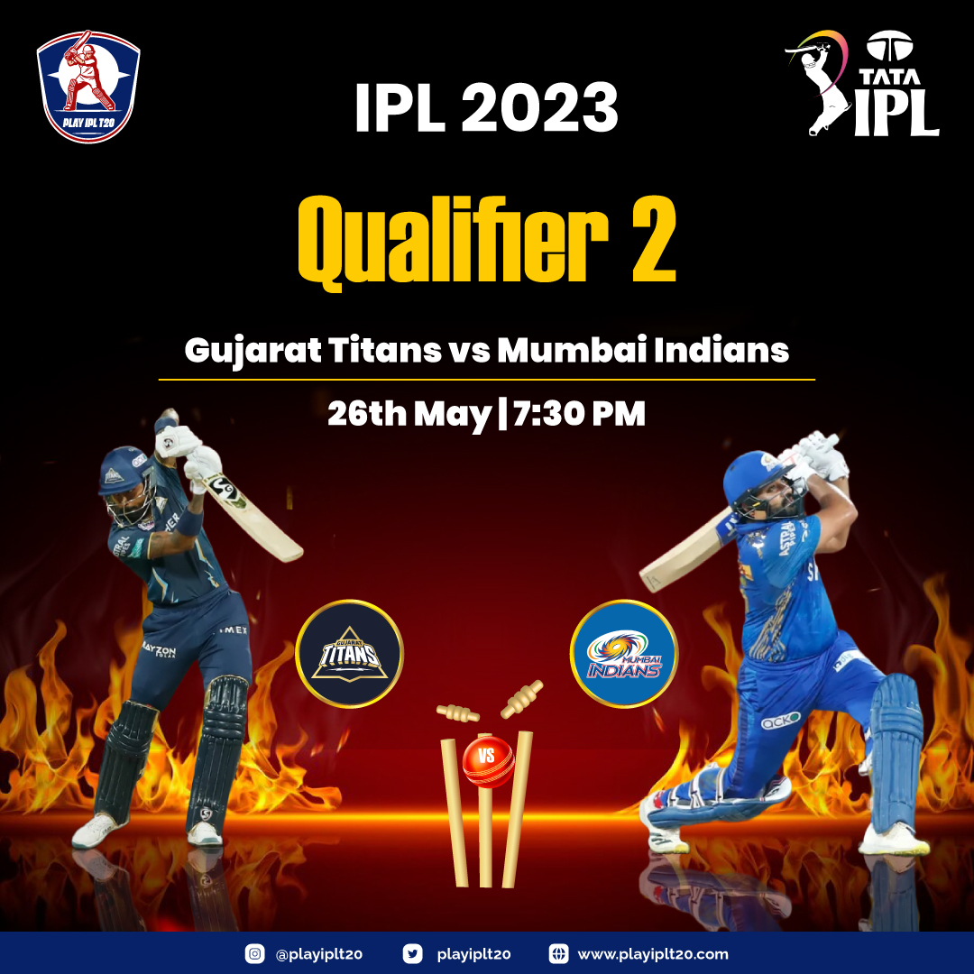 Gujarat Titans vs Mumbai Indians, IPL 2023 Semi Final Today  ⏱️7:30 PM 🏏

#MIvsGT #ipl2023 #ipl2023updates #ipl2023auction #ipl2023withfairplay #ipl2023❤️ #ipl2023live #ipl2023india #Mumbaiindian #DC #GT #PBKS #SRH #RCB #RR #KKR #CSK #LSG #MI #ipl2023semifinal #IPL2023Final