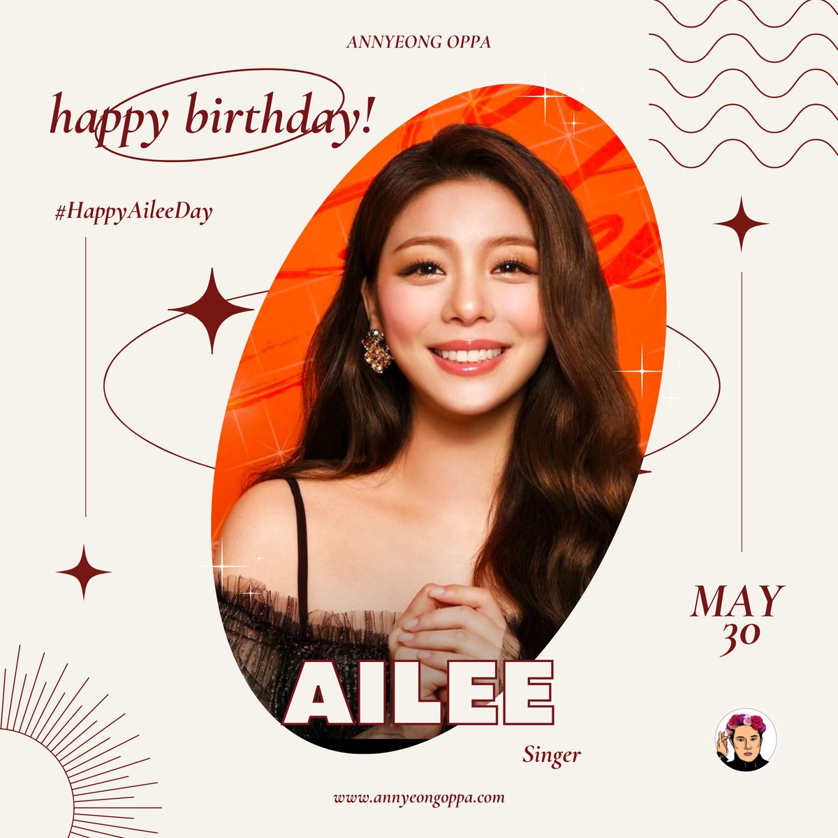 TheAnnyeongOppa's tweet photo. Aleeans, raise those lightsticks, and let us hear your loudest cheer as we greet the powerful singer Ailee with a Happy Birthday!๐๐ We hope your day is filled with joy, laughter, and love.๐
For more Korean related updates, visit: https://t.co/ihqoZgiyrl
#HappyAileeDay https://t.co/oO2DtUDgc2