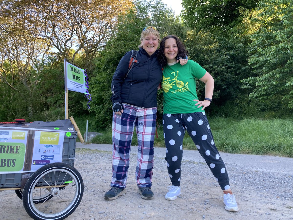 Getting ready for ⁦@LipsonValePS⁩ #fridaywecycle #pyjamabikebusday ⁦@fridedaysbb⁩ ⁦@SustransSouth⁩ ⁦@everydaycyclist⁩ ⁦@plymotion⁩