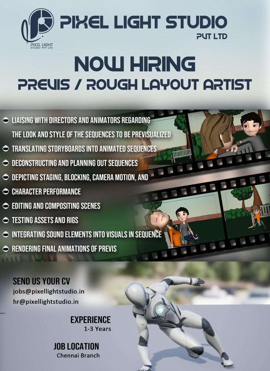 pxllight_studio's tweet image. We Are Hiring For Previs &amp;amp; Rough Layout Artist!!!📢

#previs #roughlayout #artist #story 
#artistic #vfx #vfxartist #previsartist #layoutdesign #animation