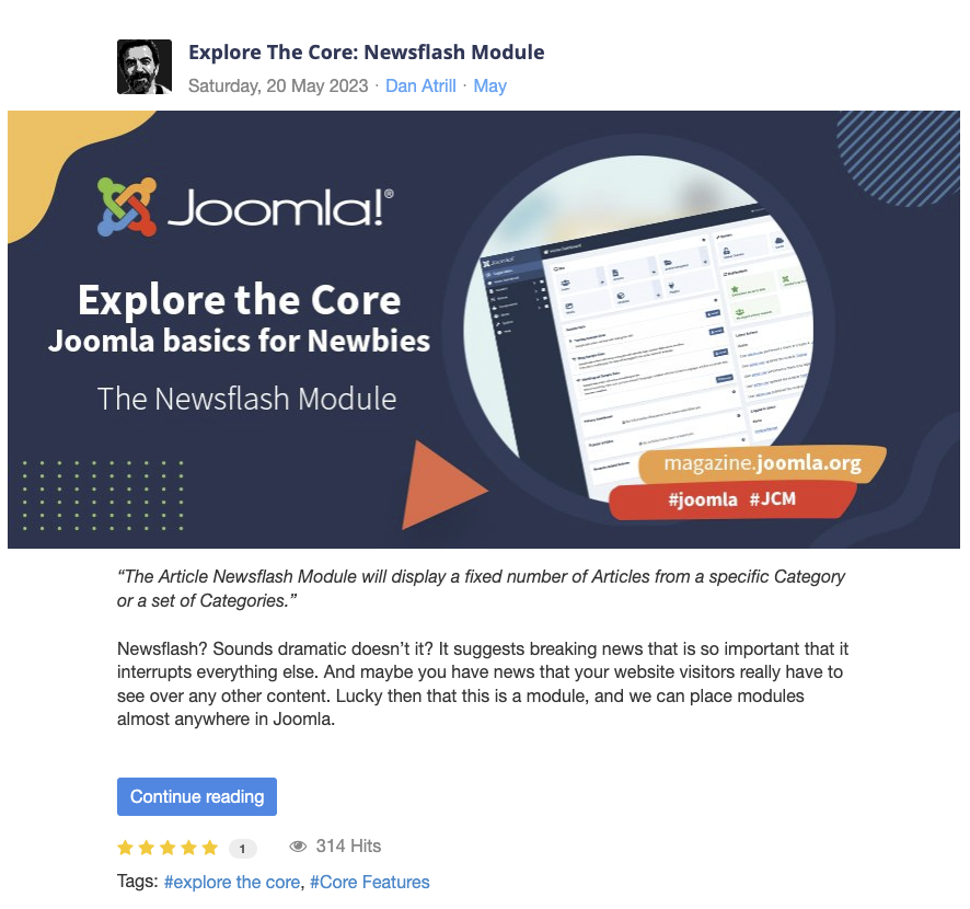 3 articles published in the Joomla Community Magazine with more to follow. If you need UK-based Joomla expertise, please get in touch. 

#joomla #webdevelopment #websitemaintenance 

magazine.joomla.org/authors/djalon…