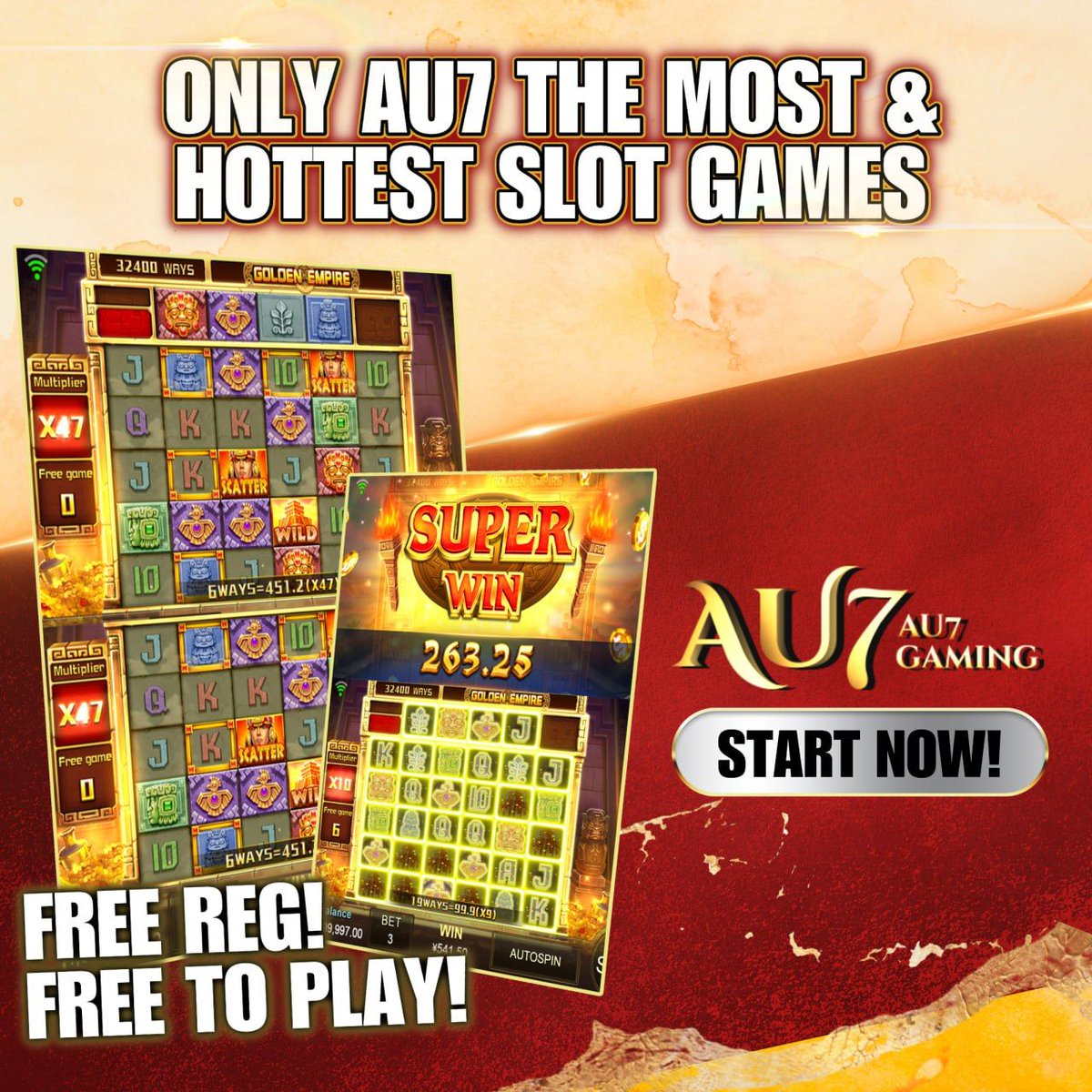 Au7_Official's tweet photo. 🧨 AU7 offers a vast collection of  THE MOST HOTTEST SLOT GAMES that you can choose from like Wild ace, Pirate Queen, Mega Ace, Super Rich, and so many more!
🛵VISIT OUR SITE NOW! 👉🏼https://t.co/mp20x94yt7 ⚡️

#AU7 #SLOTGAMES #JOINNOW #REGISTERFREE #HOTTESTGAMES https://t.co/eoJ166Ii3F