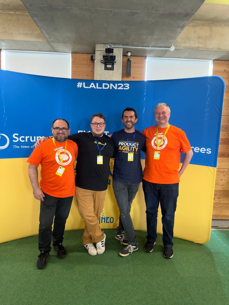 Ben Maynard (@benwmaynard) on Twitter photo To end the week, have a photo from the Lean Agile London conference with (in order) Jose Casal, Artem Bykovets, me and Jean-Paul Bayley๐๐ผ
A final thankyou to all of the <a href="/ProdAgilityPod/">Product Agility Podcast</a> guests who took the time to speak with me๐
#agile #LALDN23 #productagility To end the week, have a photo from the Lean Agile London conference with (in order) Jose Casal, Artem Bykovets, me and Jean-Paul Bayley๐๐ผ
A final thankyou to all of the <a href="/ProdAgilityPod/">Product Agility Podcast</a> guests who took the time to speak with me๐
#agile #LALDN23 #productagility