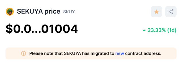 sekuyaofficial's tweet photo. Thank you @CoinMarketCap Sekuya contract is audited SAFE! With 0/8 fee &amp; all functions are audited by https://t.co/rYA5iWiquR #SKUY #BNB📷 #SAFU https://t.co/0mFWYBg3dl