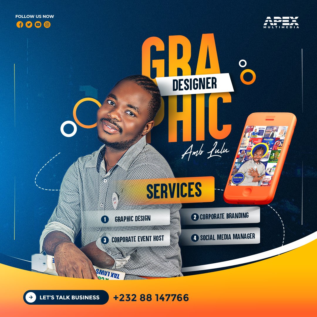 AmbAlusine's tweet photo. Do you need a Graphic Designer? I get you Covered!! https://t.co/7UQHOuKZJX