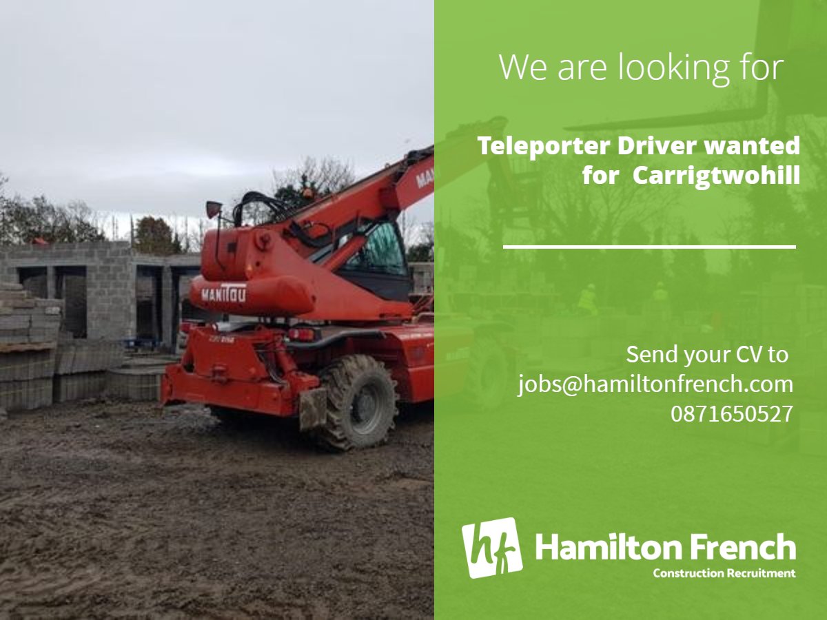 We are looking for an experienced teleporter driver for Carrigtwohill

#teleporterdriver #pharma #eastcork #corkGAA #irishjobs #constructionjobs #hiring