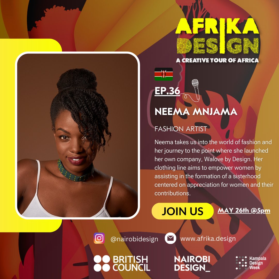 Discover what it takes to be successful in the fashion industry!

Today 5pm on Afrika Design Podcast lnkd.in/d_XAur6K 

Neema Walove takes us into the world of fashion and her journey to the point where she launched her own company Walove by Design.