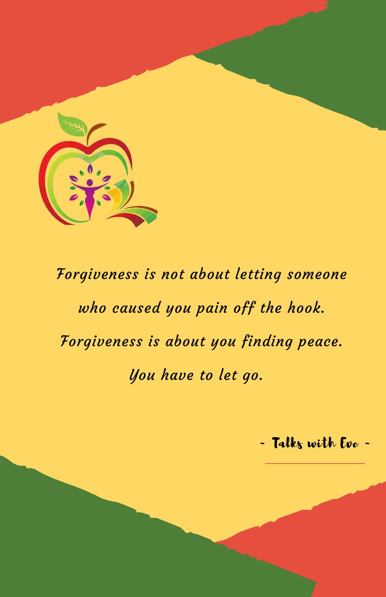 You don’t want to carry the pain of unforgiveness with you daily. The pain can be debilitating and it can color how you view the world and live your life. Letting go is not a feeling but a decision #doit #letgo #forgiveothers #forgivenessfriday #talkssee #talkswitheve