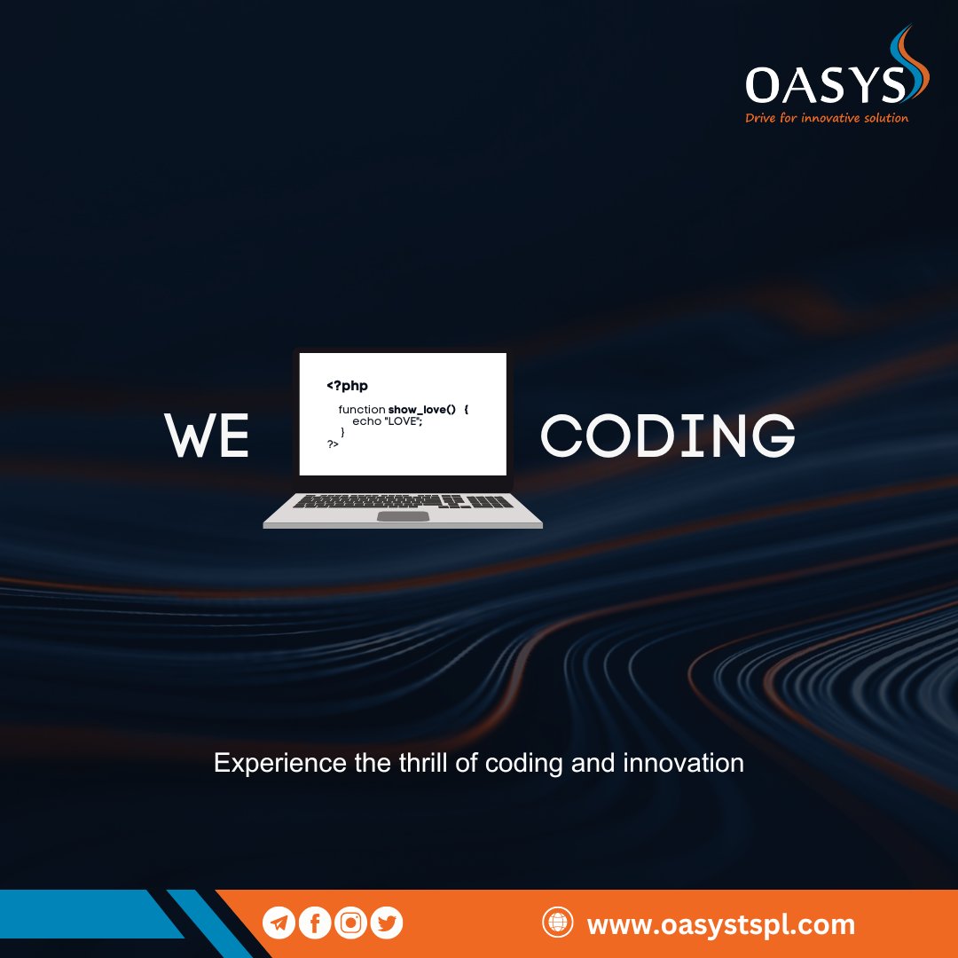 OasysLtd's tweet image. At Oasys Tech Solutions, we are passionate about coding and innovation.💻💥 Join us to explore new horizons in the world of technology. Join our team to create groundbreaking solutions that shape the future of technology. 
#OasysTechSolutions #CodingPassion #InnovationDrive