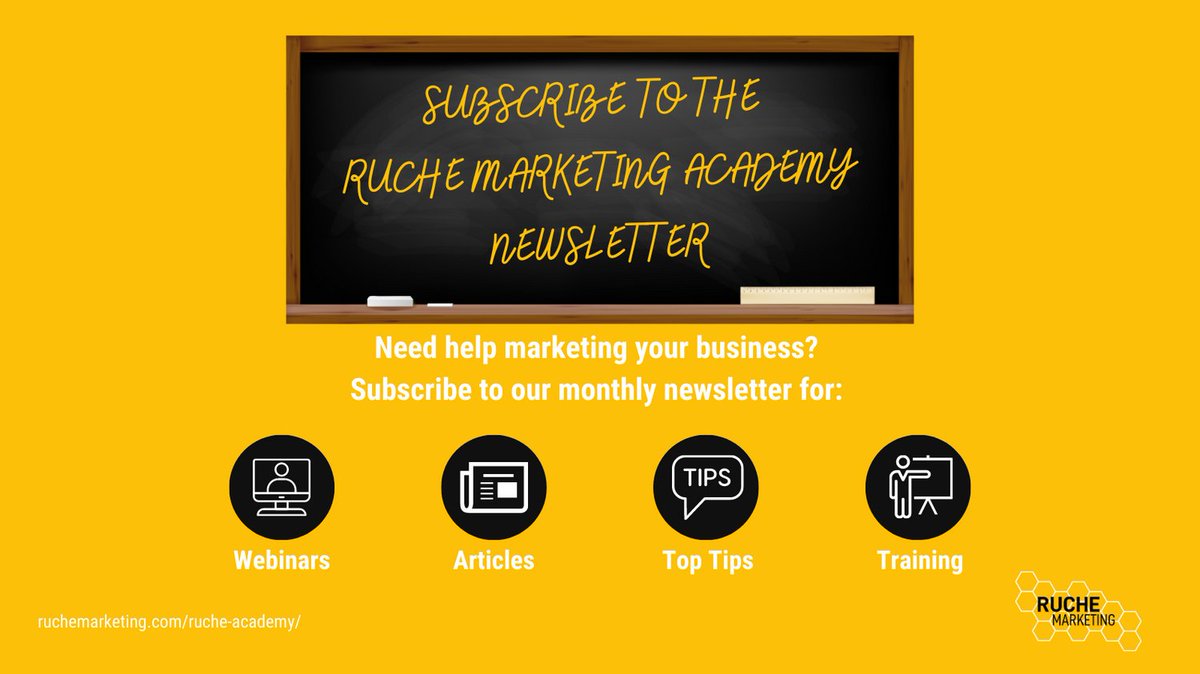 The May edition of our Ruche Marketing Academy Newsletter is now out. To subscribe visit bit.ly/3nla1wc 

#marketingacademy #marketingcoaching #startupbusinesses #smallbusinesses