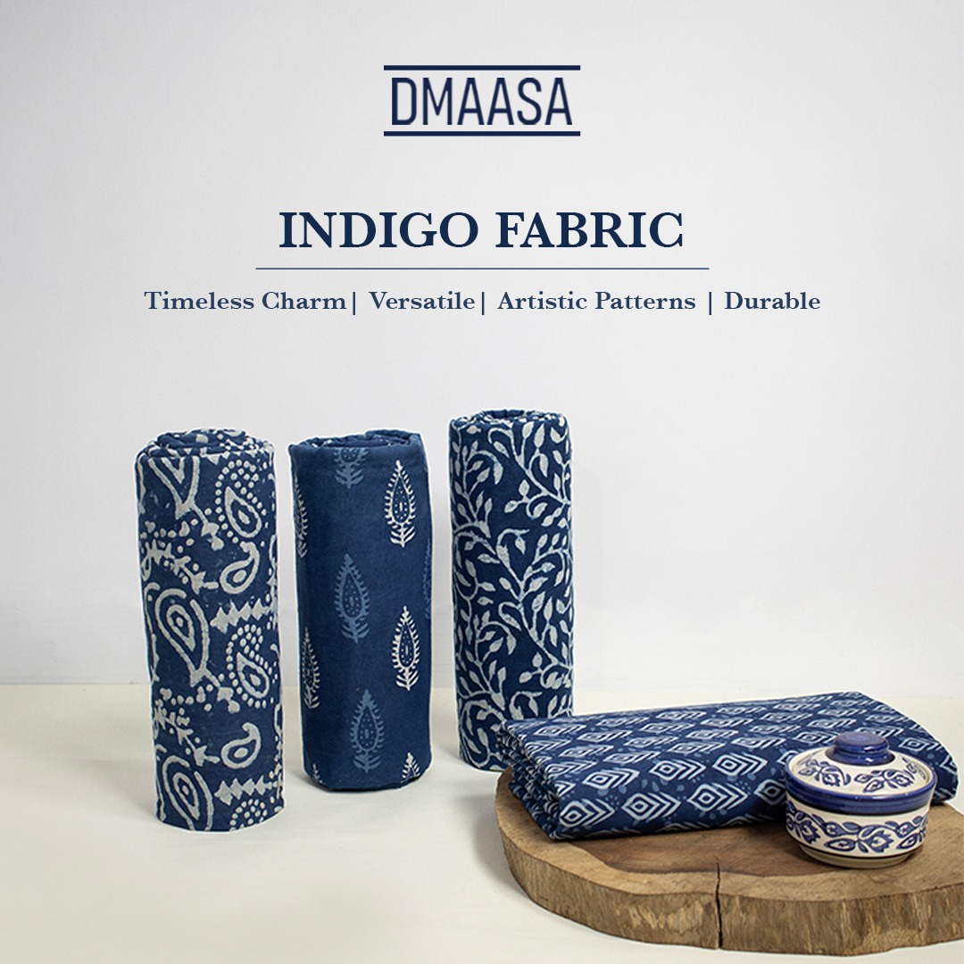 Channeling timeless elegance with every stitch. Embracing the beauty of handblock print in this exquisite indigo fabric. 💙✨ 
#HandblockPrints #IndigoLove #ArtisanCraftsmanship #TimelessBeauty'