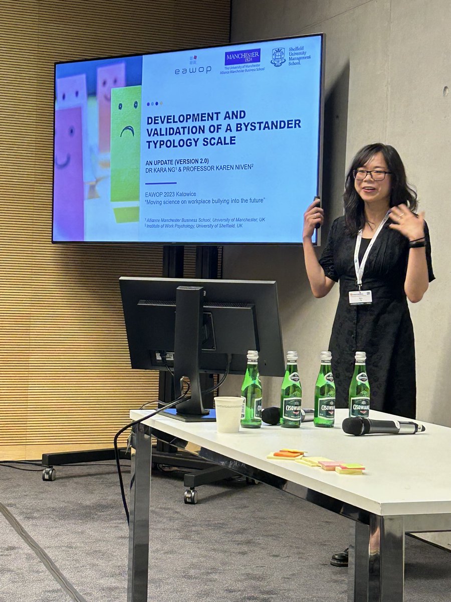 Dr Julie Jebsen (@juliejebsen) on Twitter photo Another fantastic presentation by <a href="/ngkaraci/">Kara Ng (吳沚妍)</a> and <a href="/KarenNiven4/">Karen Niven</a> at the #eawopcongress, this about the soon to be published bullying bystander typology scale. Another fantastic presentation by <a href="/ngkaraci/">Kara Ng (吳沚妍)</a> and <a href="/KarenNiven4/">Karen Niven</a> at the #eawopcongress, this about the soon to be published bullying bystander typology scale.