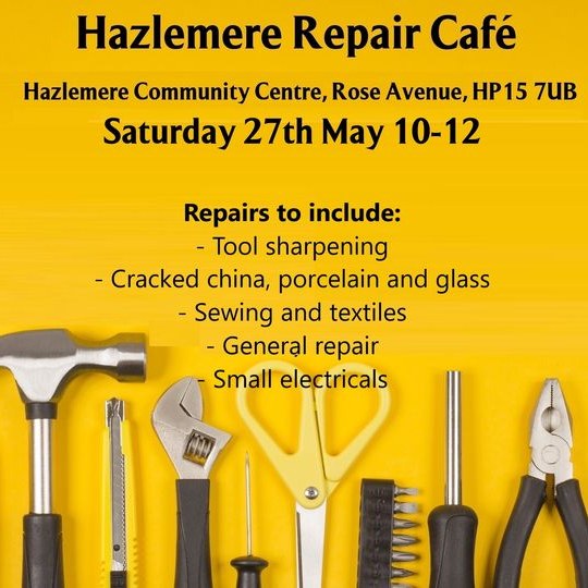 BucksRecycles's tweet image. It&apos;s a busy #Repair Cafe weekend across Bucks. There 3 in Bucks - Hazlemere, Chesham, Ivinghoe &amp;amp; 1 across the border in Leighton Buzzard. So if you have something that needs fixing, take it along. May is #TheBIGFIX2023  a national Repair movement lead by @RecycleDevon
