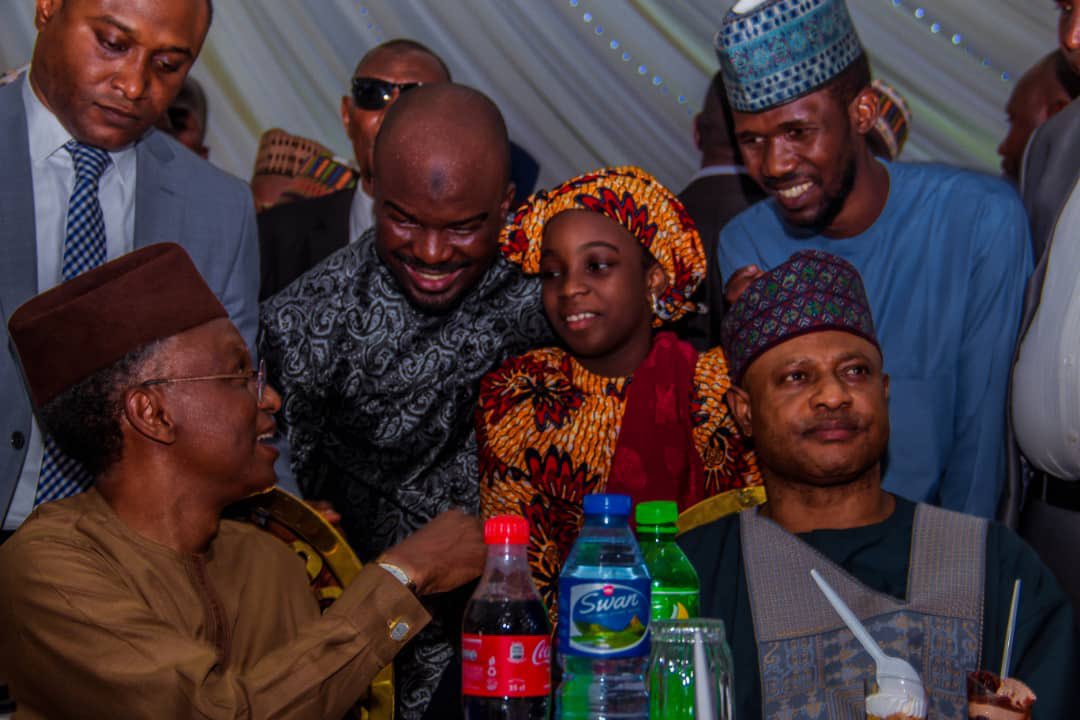 A very important moment for my daughter; meeting Baba @elrufai and @ubasanius while me and my brother @jarimik1 look with admiration.